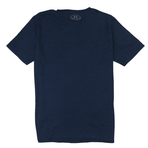 Under Armour Men's Navy Blue Camouflage Logo Cotton T-Shirt Size L