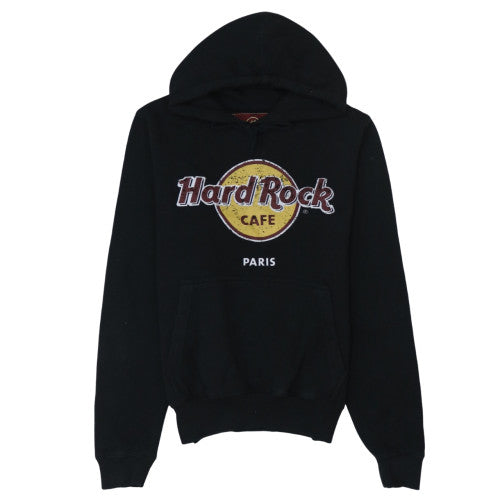 Hard Rock Cafe Paris Women's Black Pullover Hoodie Small Cotton Blend