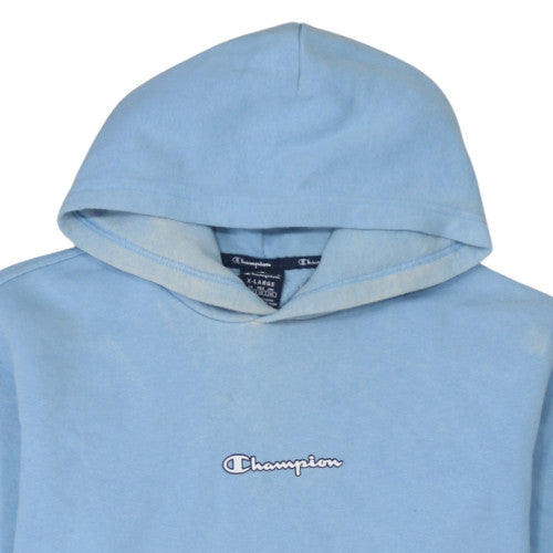 Champion Men's Blue XL Pullover Hoodie Fleece Logo Sweatshirt