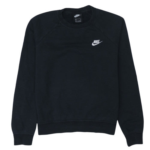 Nike Women Black Small Crew Neck Pullover Sweatshirt