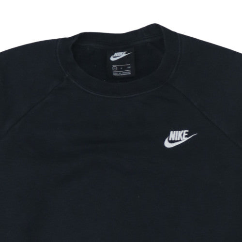 Nike Women Black Small Crew Neck Pullover Sweatshirt