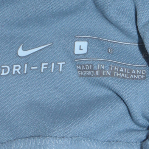 Nike Mens Grey Chelsea FC Dri-FIT 1/4 Zip Long Sleeve Athletic Top Size L