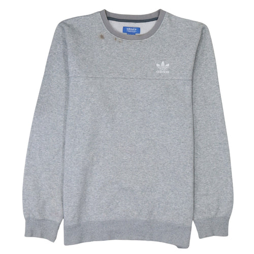Adidas Men's Grey Crew Neck Pullover Sweatshirt Size M
