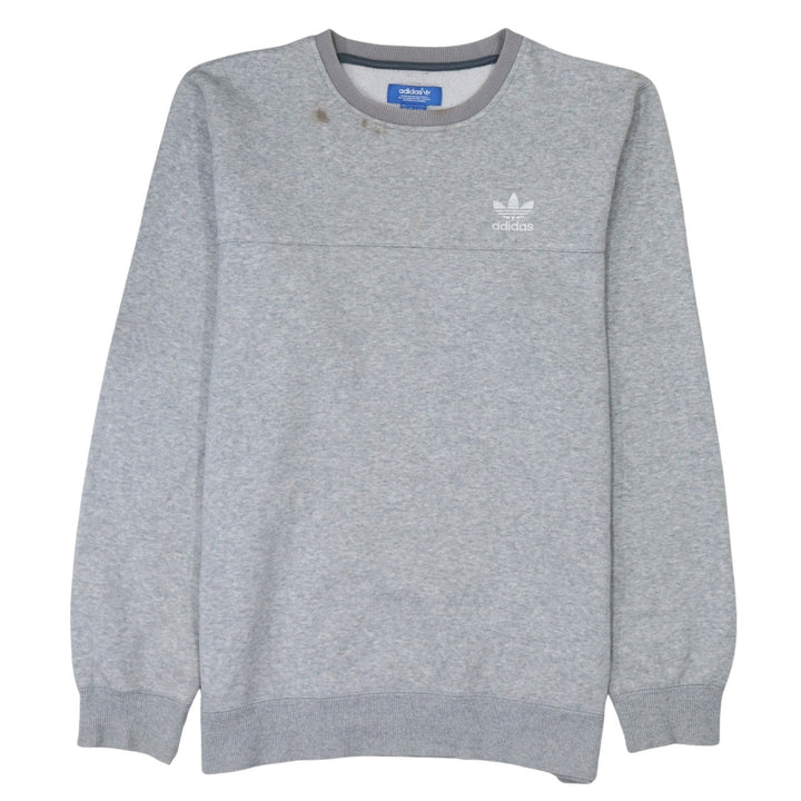 Adidas Men's Grey Crew Neck Pullover Sweatshirt Size M