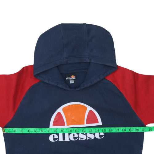 Ellesse Boys Blue & Red Pullover Hoodie 13-14 Years Graphic Logo Design