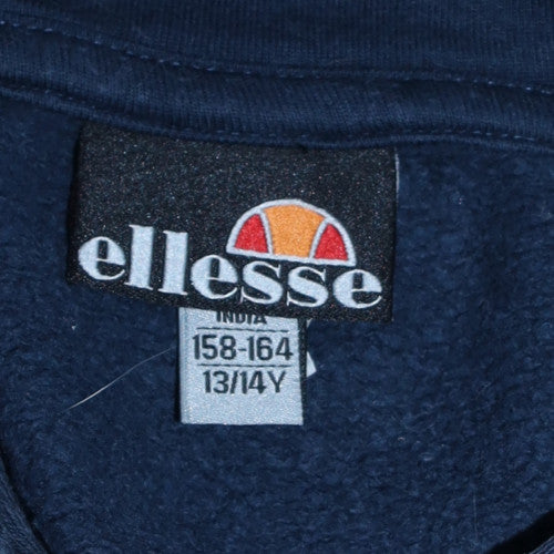 Ellesse Boys Blue & Red Pullover Hoodie 13-14 Years Graphic Logo Design