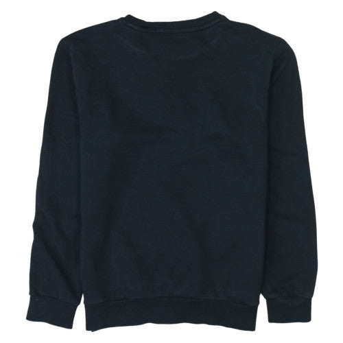 Puma Womens Black XS Pullover Sweatshirt Crew Neck Logo Cotton Blend