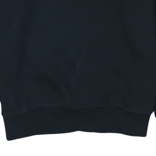 Puma Womens Black XS Pullover Sweatshirt Crew Neck Logo Cotton Blend