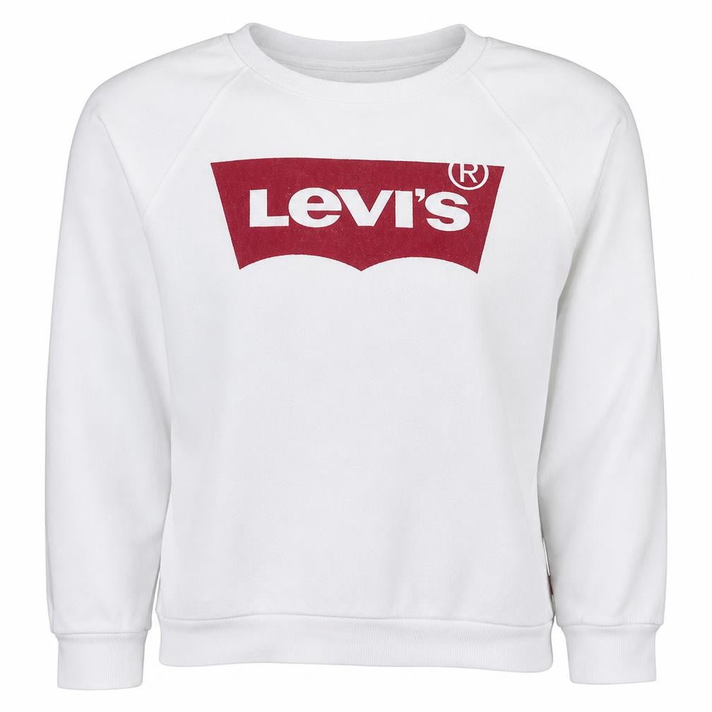 Levi's Women's White Logo Pullover Sweatshirt Size L