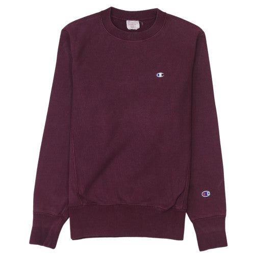 Champion Women’s Burgundy Reverse Weave Sweatshirt Small Crew Neck Cotton