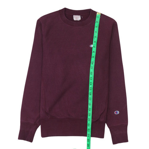 Champion Women’s Burgundy Reverse Weave Sweatshirt Small Crew Neck Cotton