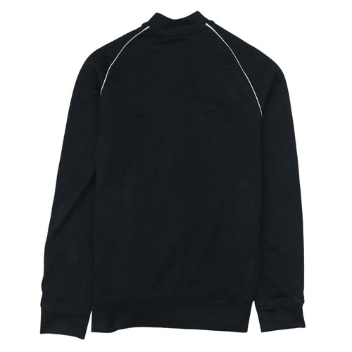 Adidas Boys Black Full Zip Sweatshirt 12-13 Years Classic 3-Stripes Track Top