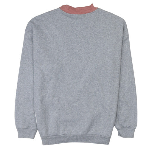 Adidas Women’s Grey Pink Colourblock Pullover Sweatshirt UK 10 S