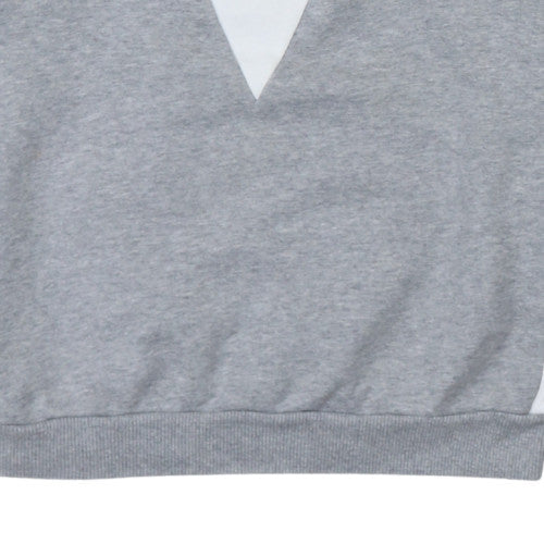 Adidas Women’s Grey Pink Colourblock Pullover Sweatshirt UK 10 S