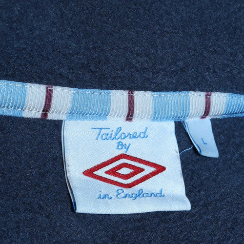 Umbro Men's Blue Full Zip Hoodie L Manchester City Fleece