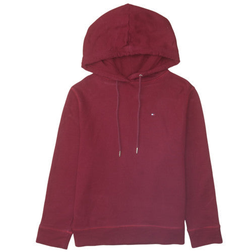 Tommy Hilfiger Men's Red Pullover Hoodie Cotton Medium