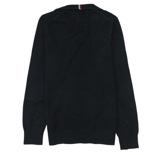 Tommy Hilfiger Men's Black Small 1/2 Zip Mock Neck Cotton Sweatshirt