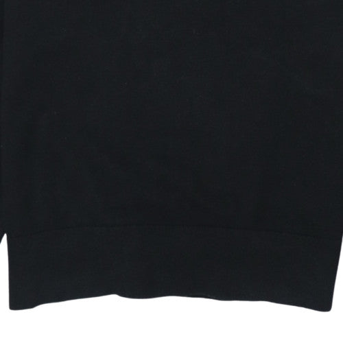 Tommy Hilfiger Men's Black Small 1/2 Zip Mock Neck Cotton Sweatshirt