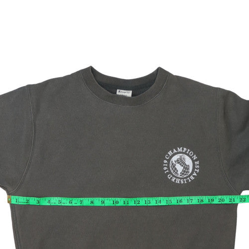 Champion Mens Grey Small Pullover Sweatshirt Crew Neck Logo