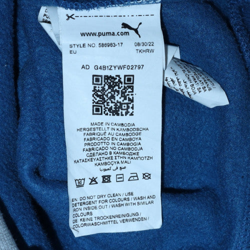 Puma Boys Blue Crew Neck Pullover Sweatshirt 13-14 Years Fleece Logo