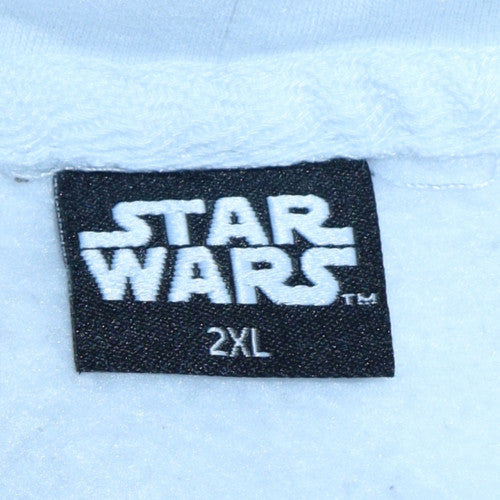 Primark Men’s White Star Wars Pullover Hoodie 2XL Fleece