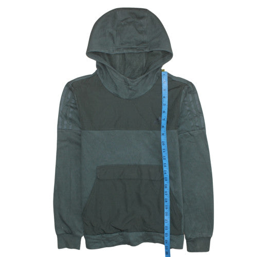 Adidas Boys Green Pullover Hoodie 13-14 Years Fleece Regular Fit