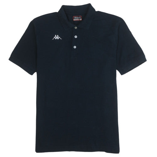 Kappa Men's Black XL Polo Shirt Cotton Classic Fit Short Sleeve
