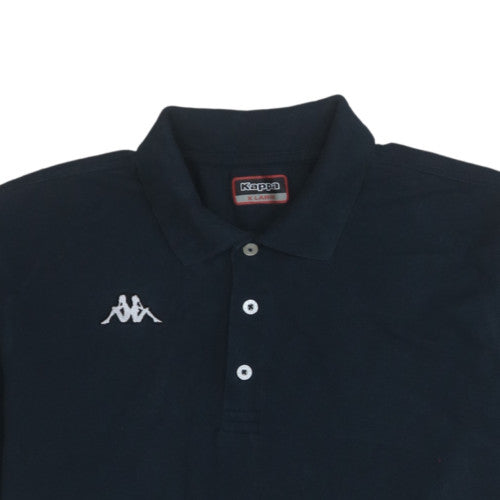 Kappa Men's Black XL Polo Shirt Cotton Classic Fit Short Sleeve