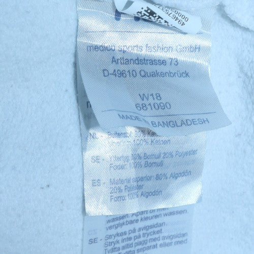 Fila Men's White Pullover Hoodie M Cotton Blend Logo Sweatshirt