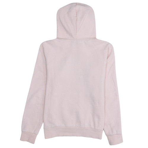 Fila Women Pink Pullover Hoodie Black Logo Cotton Blend Size L