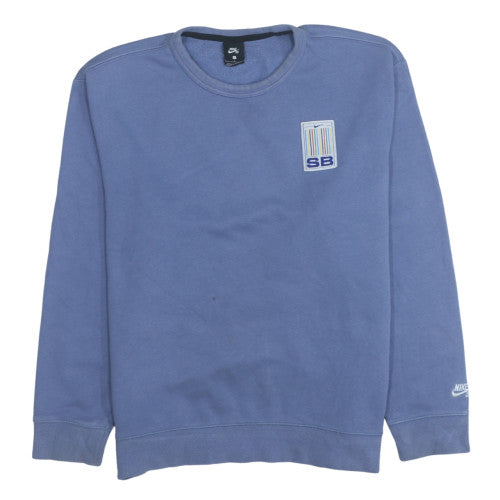 Nike SB Men's Blue Crew Neck Sweatshirt L Cotton Blend Pullover