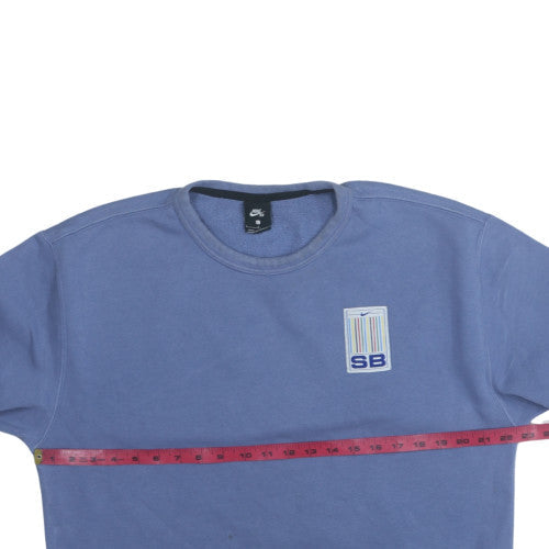 Nike SB Men's Blue Crew Neck Sweatshirt L Cotton Blend Pullover