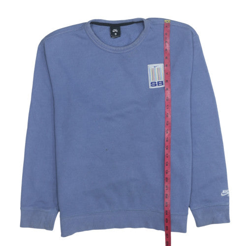 Nike SB Men's Blue Crew Neck Sweatshirt L Cotton Blend Pullover