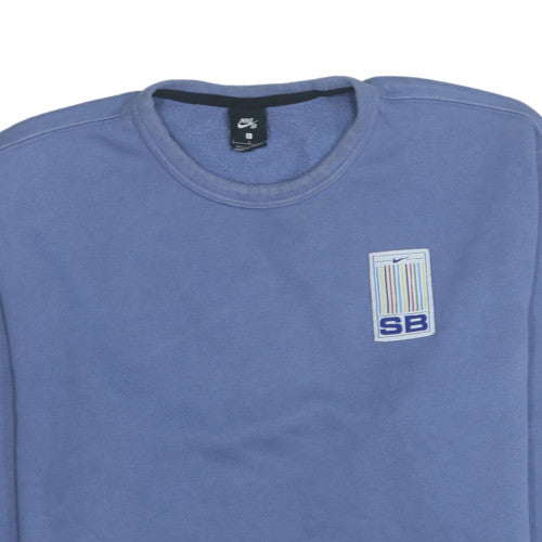 Nike SB Men's Blue Crew Neck Sweatshirt L Cotton Blend Pullover