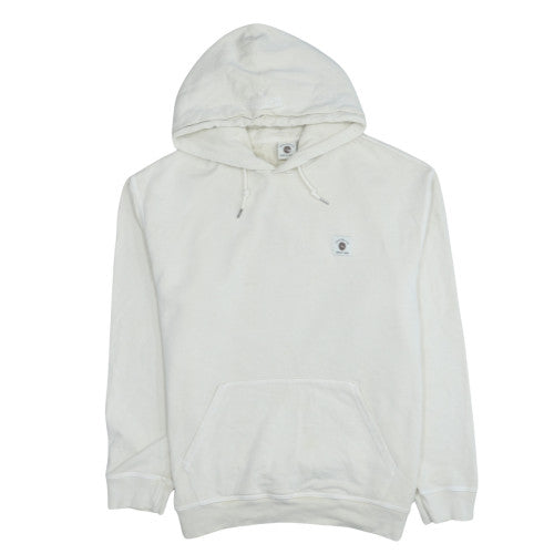 Quiksilver Men's White Pullover Hoodie L Cotton Logo
