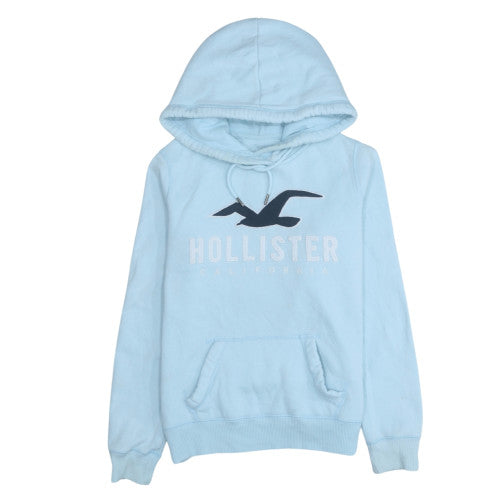 Hollister Women Light Blue Pullover Hoodie XS Cotton Blend