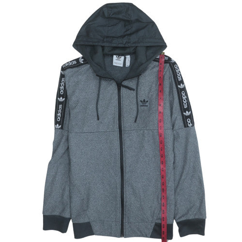 Adidas Mens Grey Full Zip Hoodie M Sportswear Hooded Sweatshirt