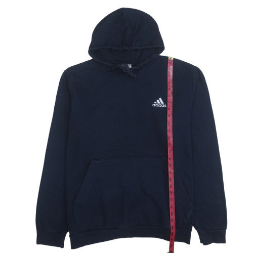 Adidas Mens Navy Blue Pullover Hoodie XL Fleece Cotton Blend