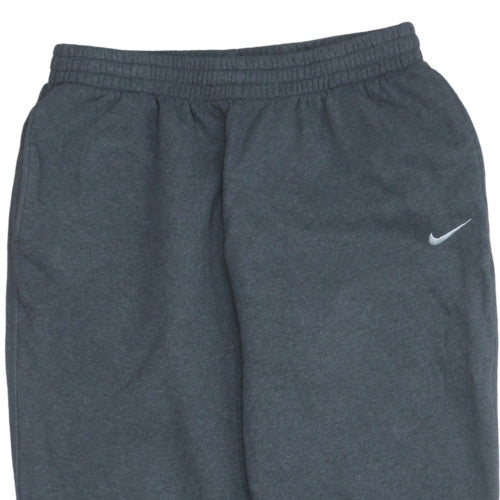 Nike Men's Grey Fleece Sweatpants L Regular Fit Activewear Trousers