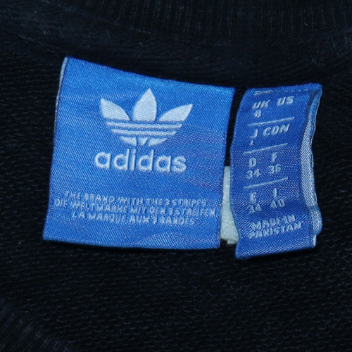 Adidas Women Black Size 8 Pullover Crew Neck Sweatshirt