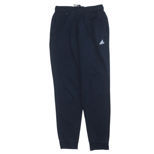Adidas Men Black Jogger Sweatpants S Elastic Waist Fleece Lined