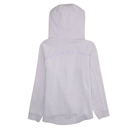 Nike Women's Beige Full Zip Hoodie Small - Cotton Blend Sweatshirt