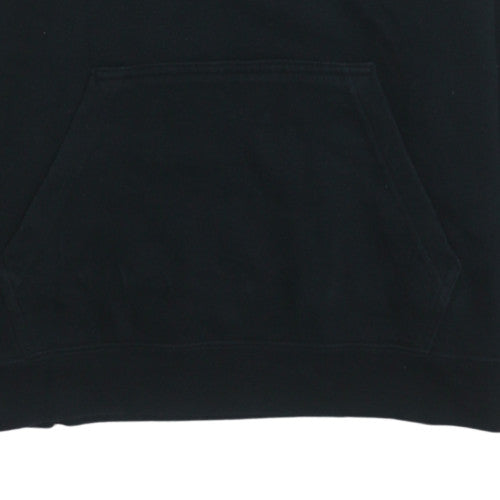 Nike Boys Black XL Pullover Hoodie with Gold Logo and Hooded Fleece Design