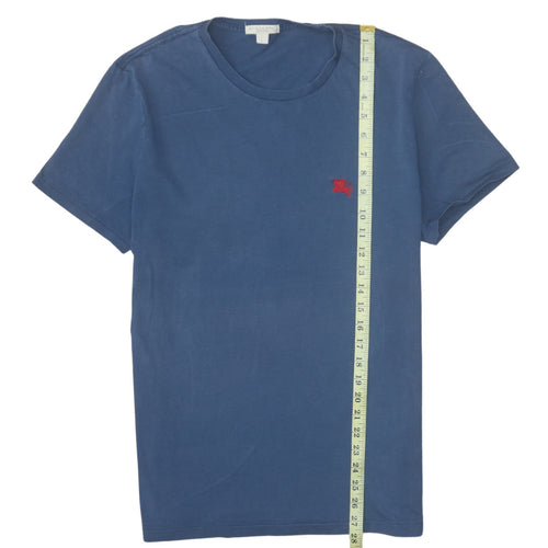 Burberry Brit Men's Blue Cotton Embroidered Logo T-Shirt Size L
