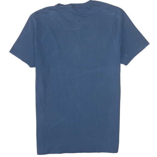 Burberry Brit Men's Blue Cotton Embroidered Logo T-Shirt Size L