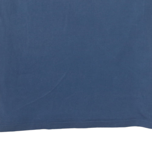 Burberry Brit Men's Blue Cotton Embroidered Logo T-Shirt Size L
