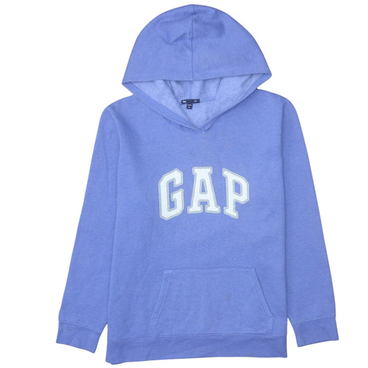 GAP Women's Blue XL Pullover Hoodie with Logo Design