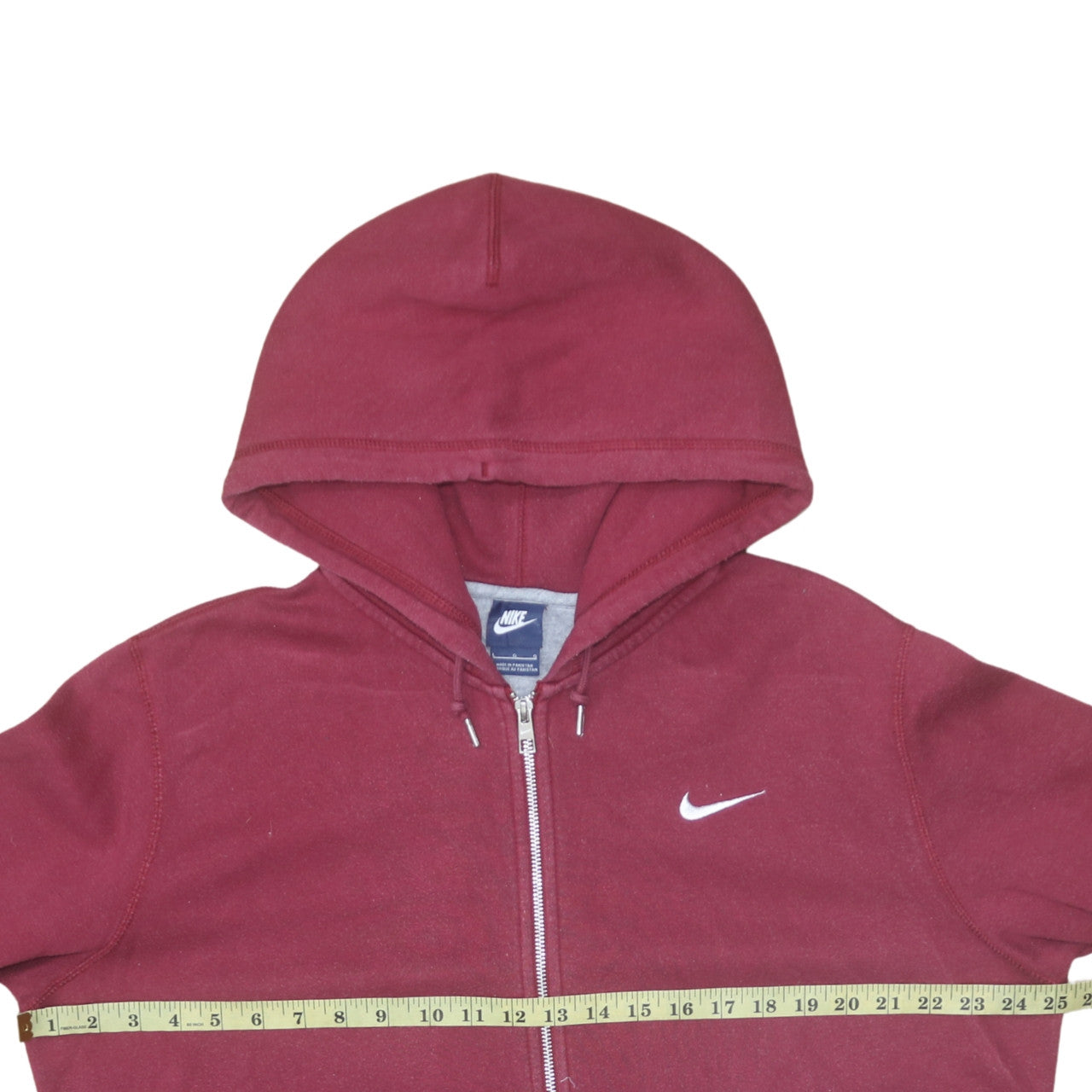 Nike Men's Red Full Zip Hoodie Size L Fleece Sweatshirt