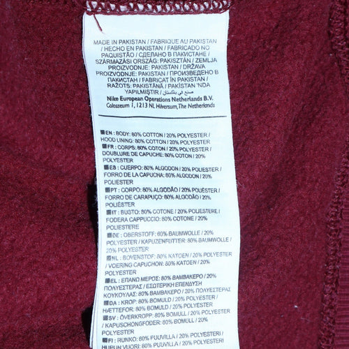 Nike Men's Red Full Zip Hoodie Size L Fleece Sweatshirt