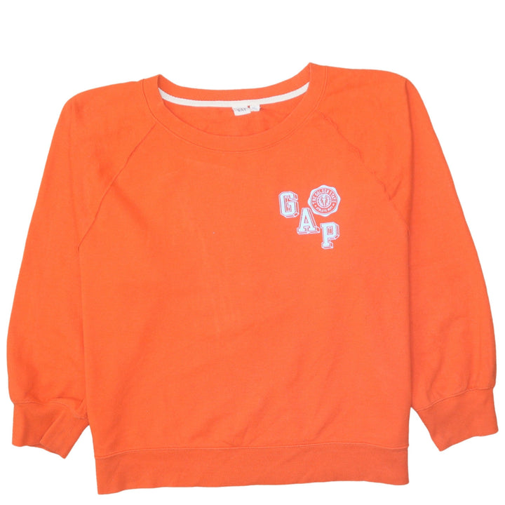 GAP Womens Orange Crew Neck Pullover Sweatshirt XL